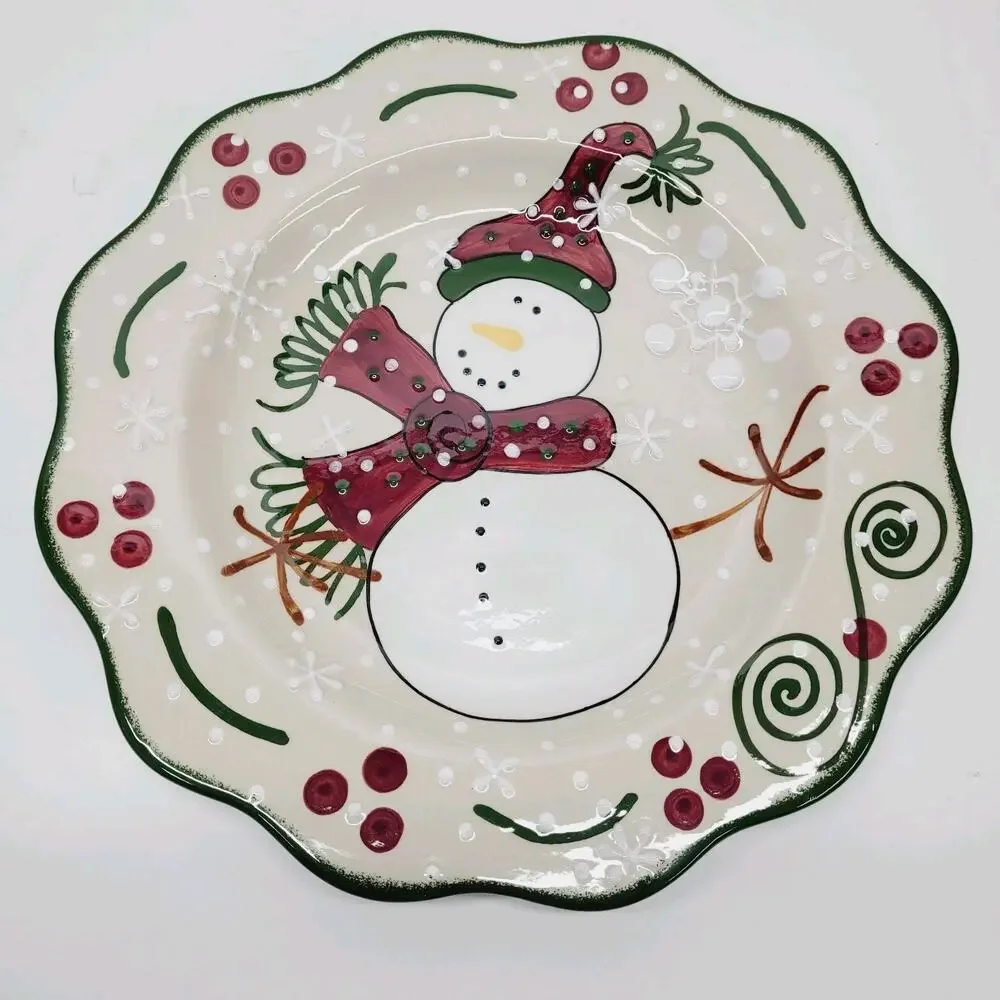3 PC Set EXPRESSLY YOURS Serving Platter Plate & Bowl Vintage Christmas Pottery